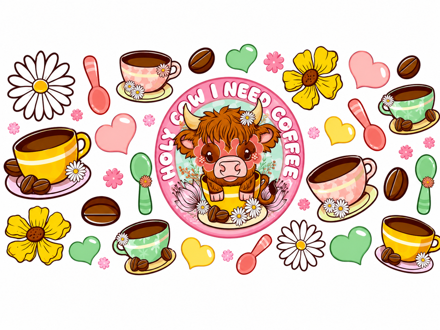 Highland Cows/Butterflys