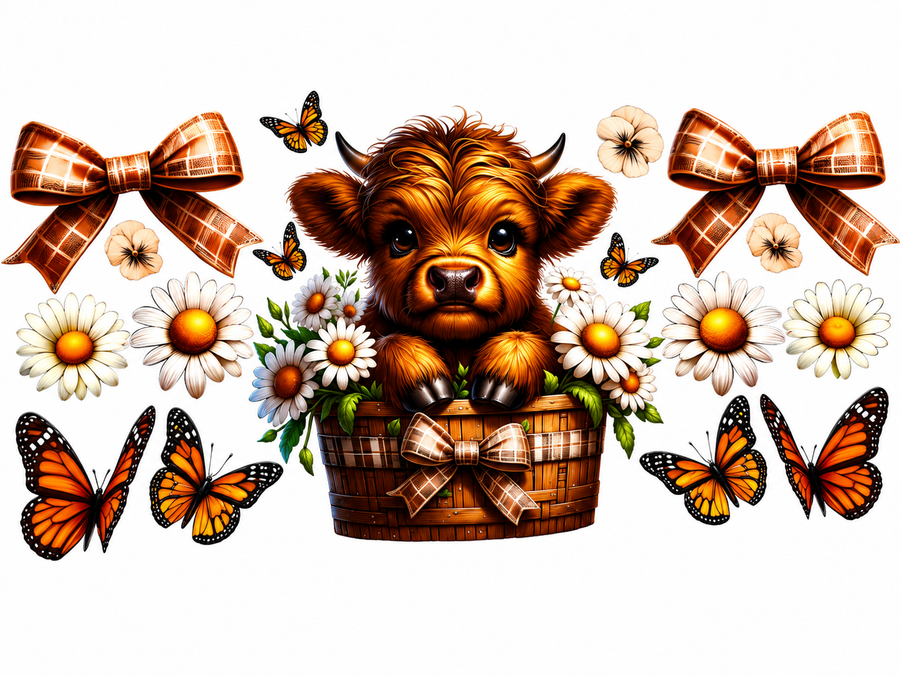 Highland Cows/Butterflys