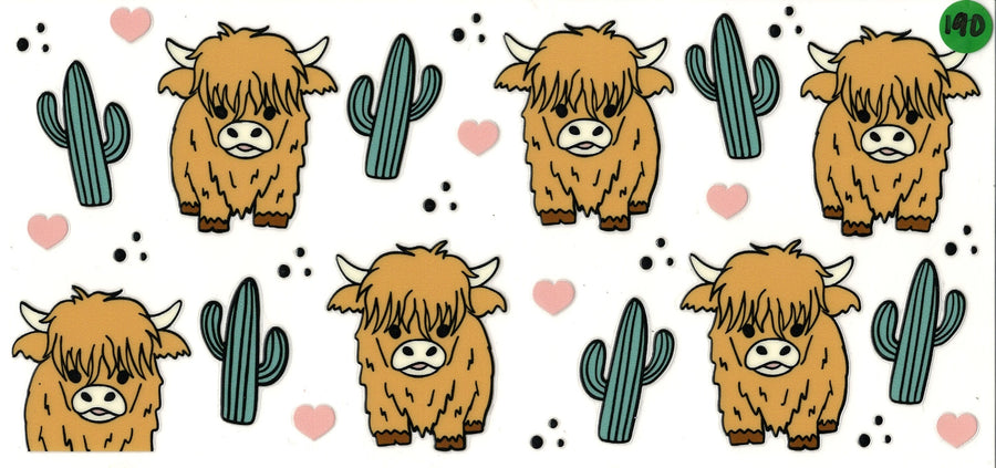 Highland Cows/Butterflys