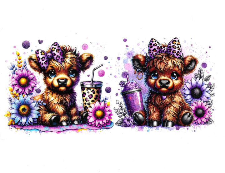 Highland Cows/Butterflys